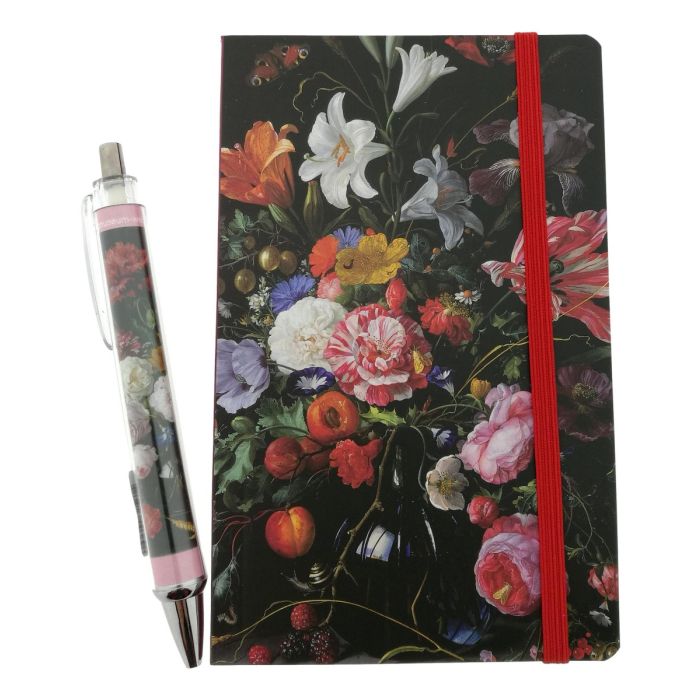 Notitieboekje "Vaas met Bloemen" , A6 met pen