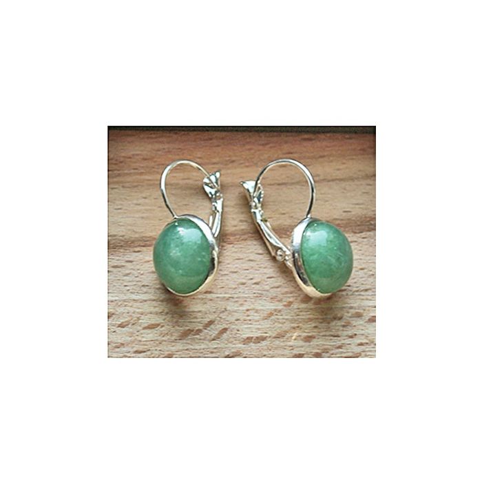 Set 10mm Aventurine leverback earrings