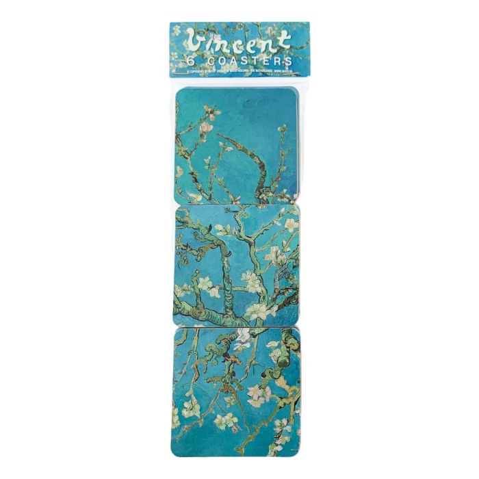 Coasters Van Gogh Almond Blossem, set of 6