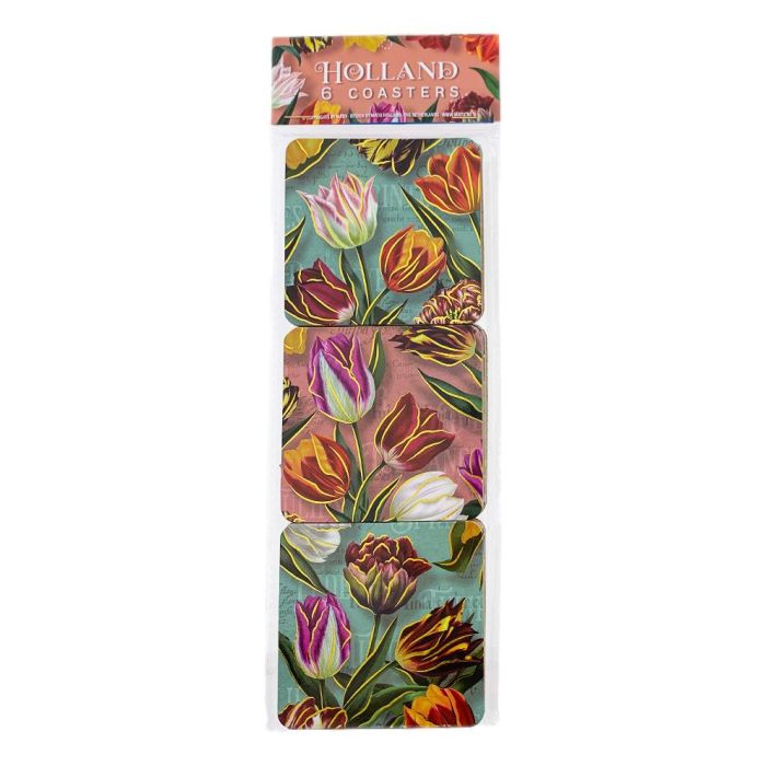 Coasters Dutch Tulips, set of 6
