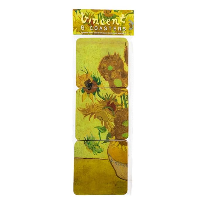 Onderzetters Van Gogh Zonnebloemen, set van 6