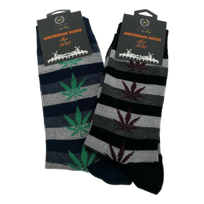 Set van twee herensokken Cannabis 39/42