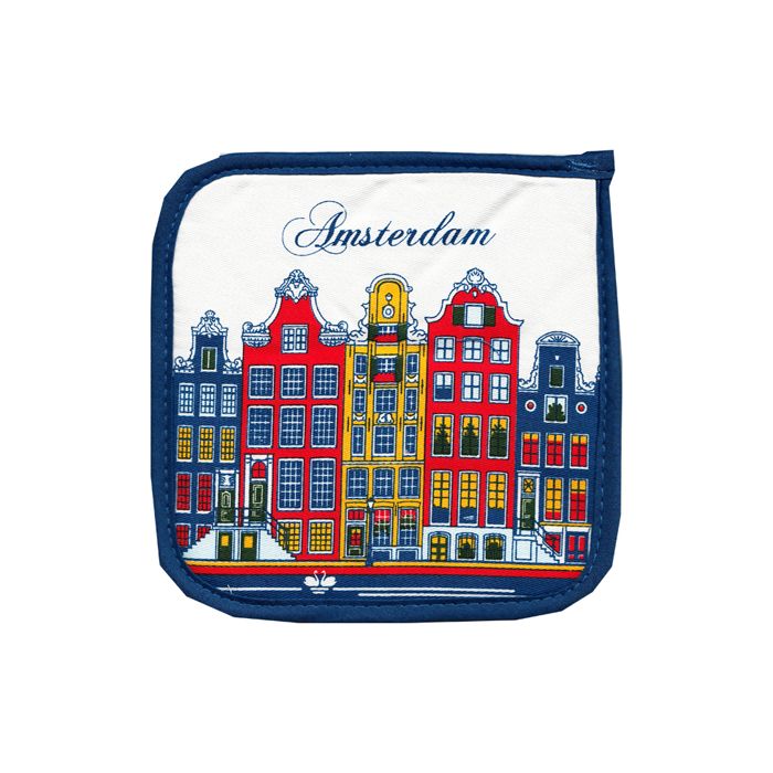 Pannenlappen set Grachtenhuisjes kleur