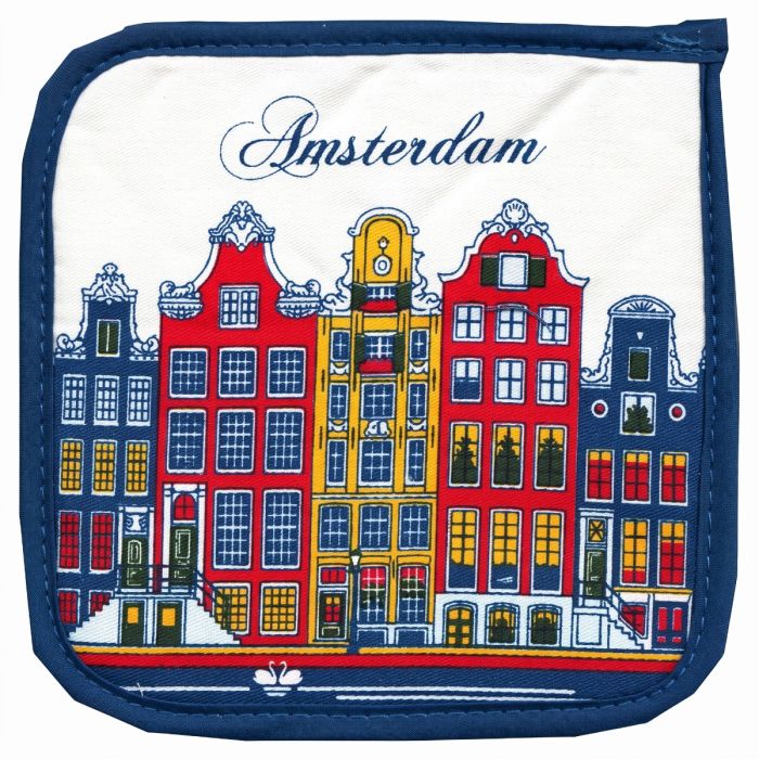 Pannenlappen set Grachtenhuisjes kleur
