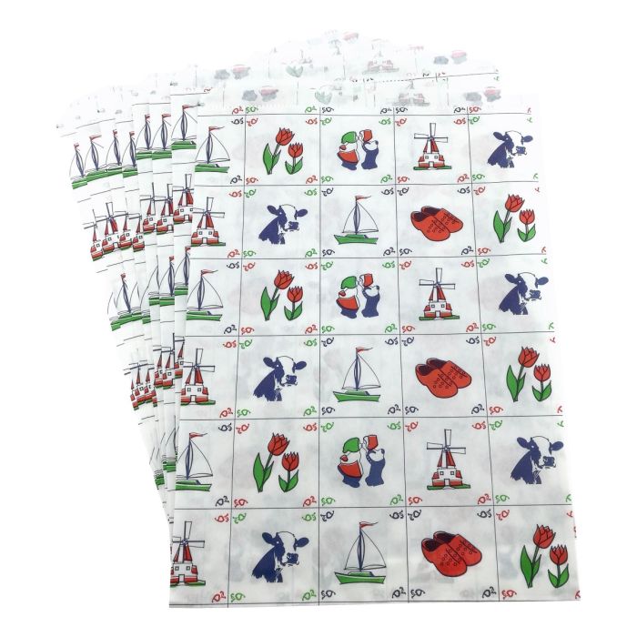 Paper Colorful Netherlands packing bags Small, per 6