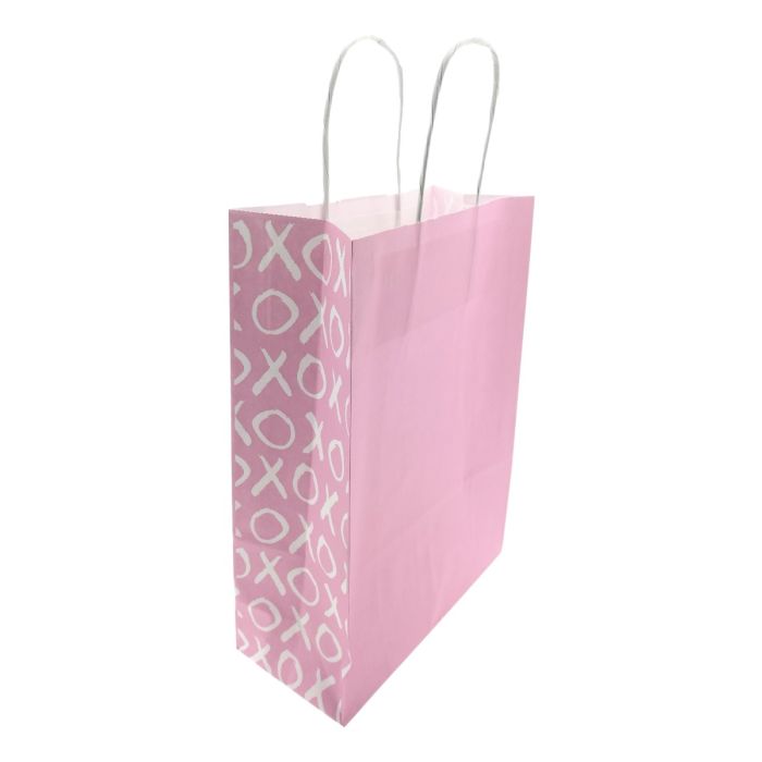 Paper gift bag "XOXO" Pink (22x10x31)