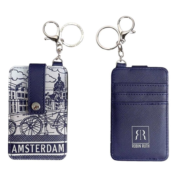 Card Holder with Keychain - Amsterdam Design