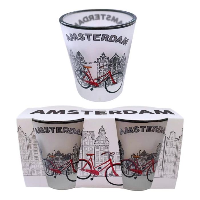 Shot glass set "Amsterdam Bicycle"