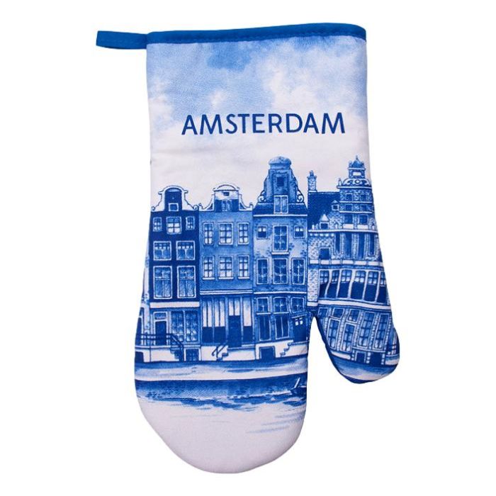 Ovenwanten set "Amsterdamse Grachtenhuisjes"