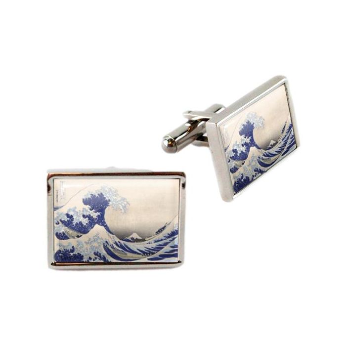Cufflinks "Great Wave", Hokusai