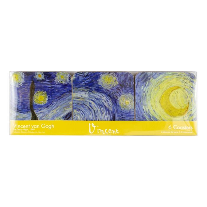 Coasters , Van Gogh, Starry Night, set of six
