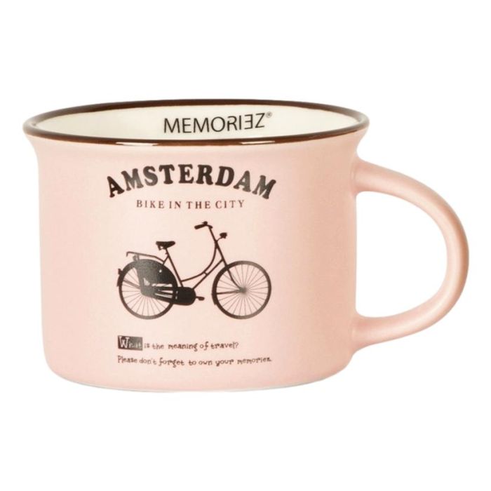 Mok Memoriez - Amsterdamse Fiets - Mat Roze- Klein