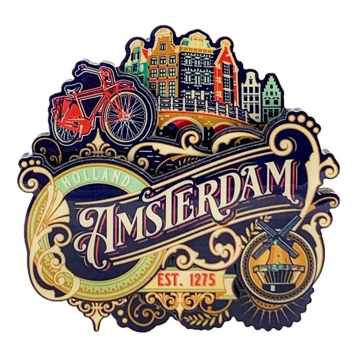 Magneet Vintage Ornaments Amsterdam