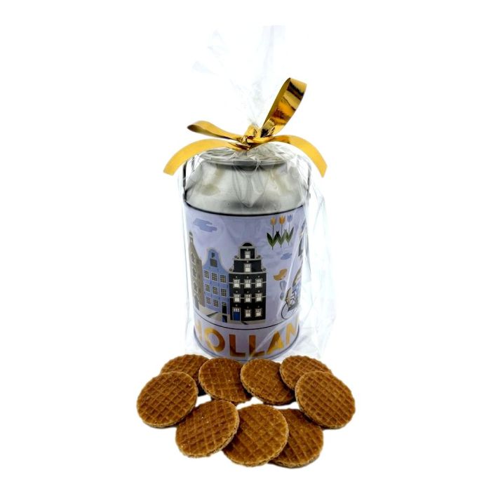Melkbus spaarpot cadeau met mini stroopwafels