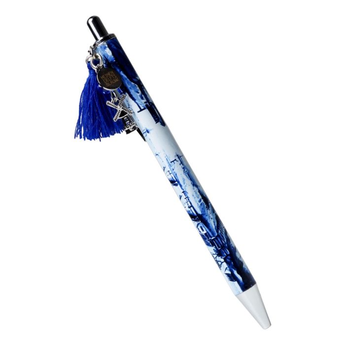 Delft Blue Pen with Windmill Charm