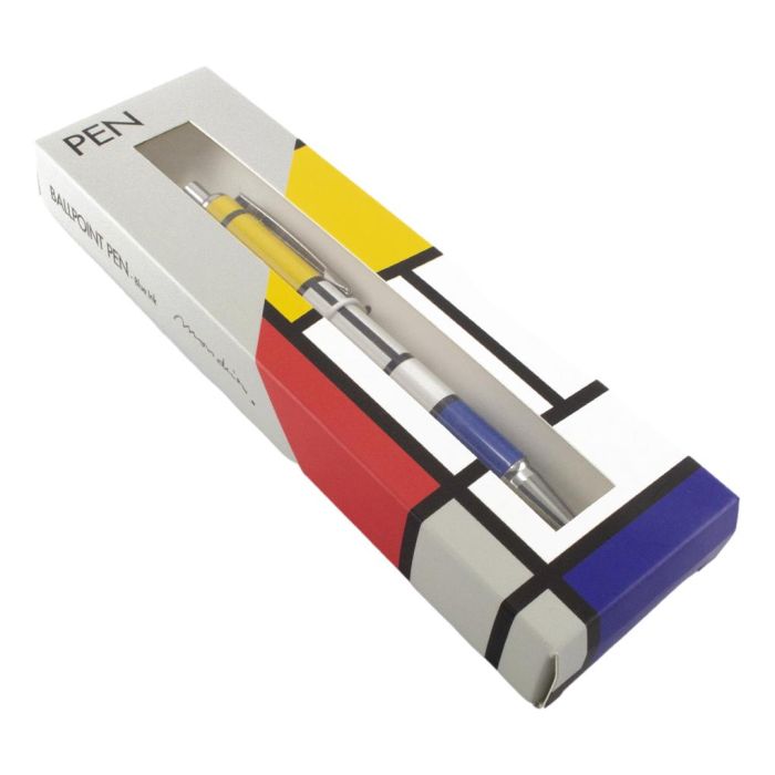 Ballpen in box, Mondriaan