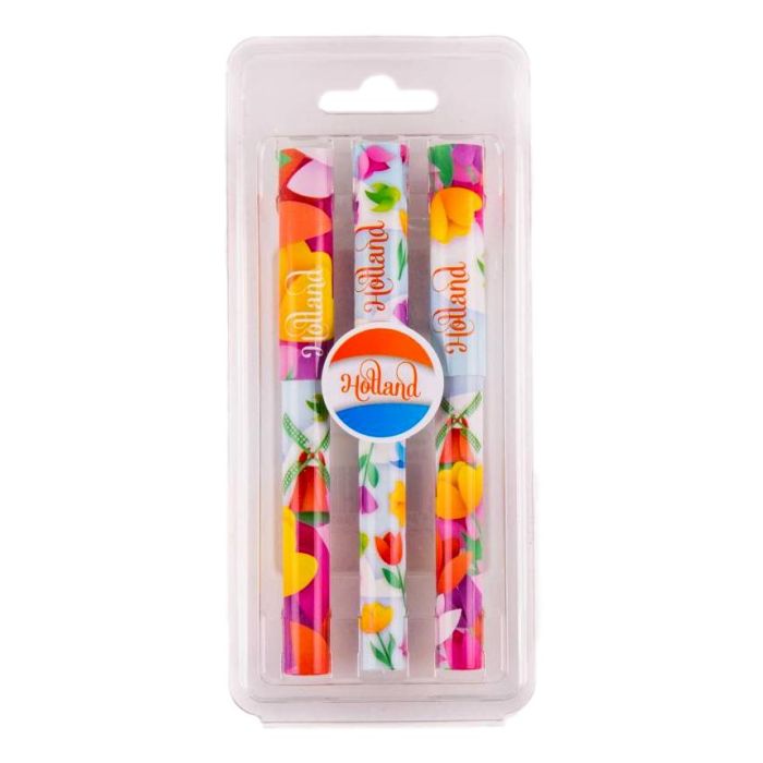 Pennen Set Gekleurde Tulpen
