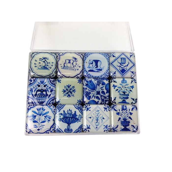 Mini Magneetjes Set Delft Blauwe Tegels