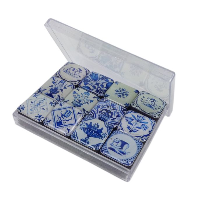 Mini Magneetjes Set Delft Blauwe Tegels