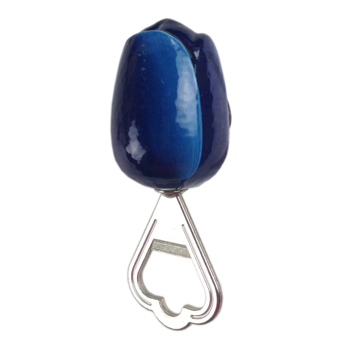 Bottle Opener Tulip, blue with white