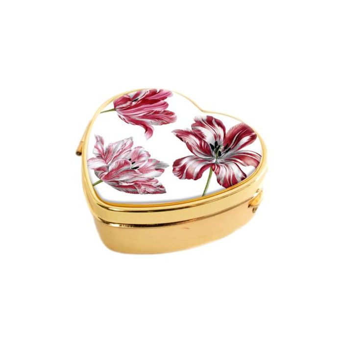Heart Pillbox - Merian Tulips