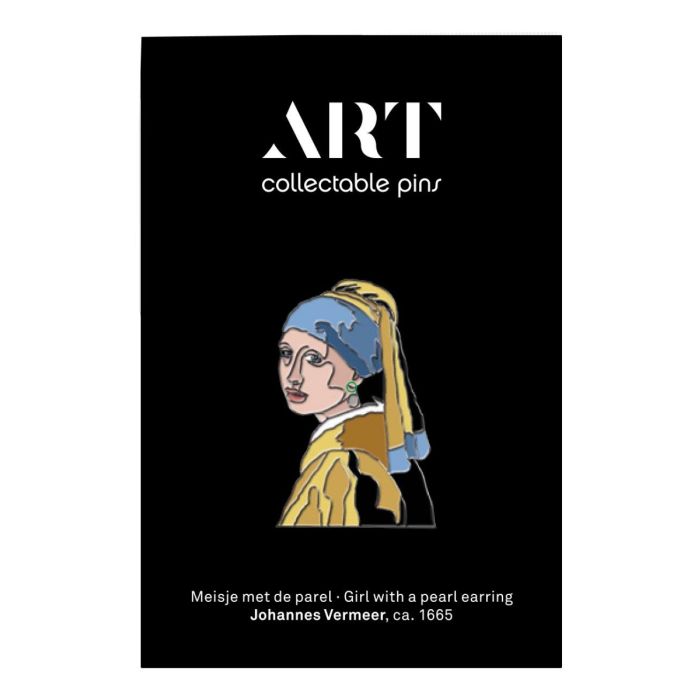 Lapel Pin Metal Vermeer Girl with Pearl