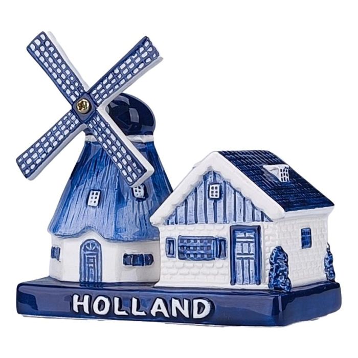 Polder Mill with House Holland - Delft Blue - 10.5 cm