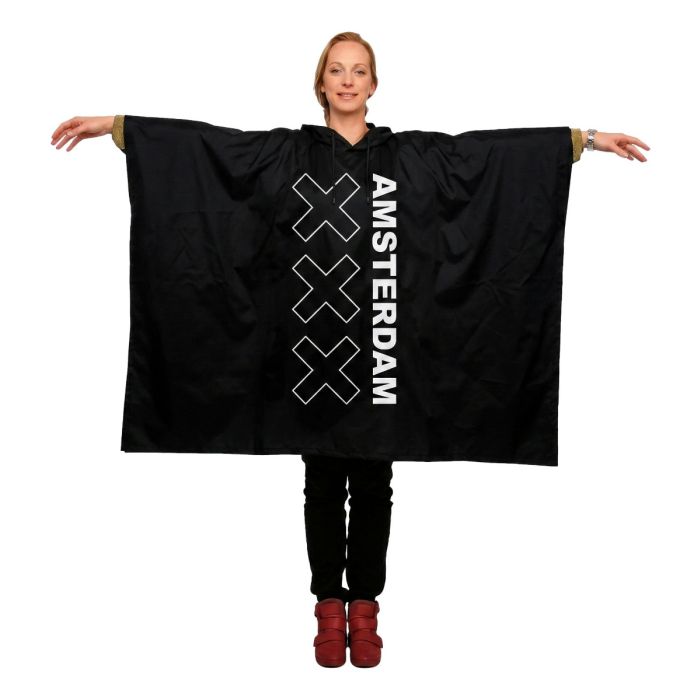Amsterdam Rain Poncho - Black – One Size