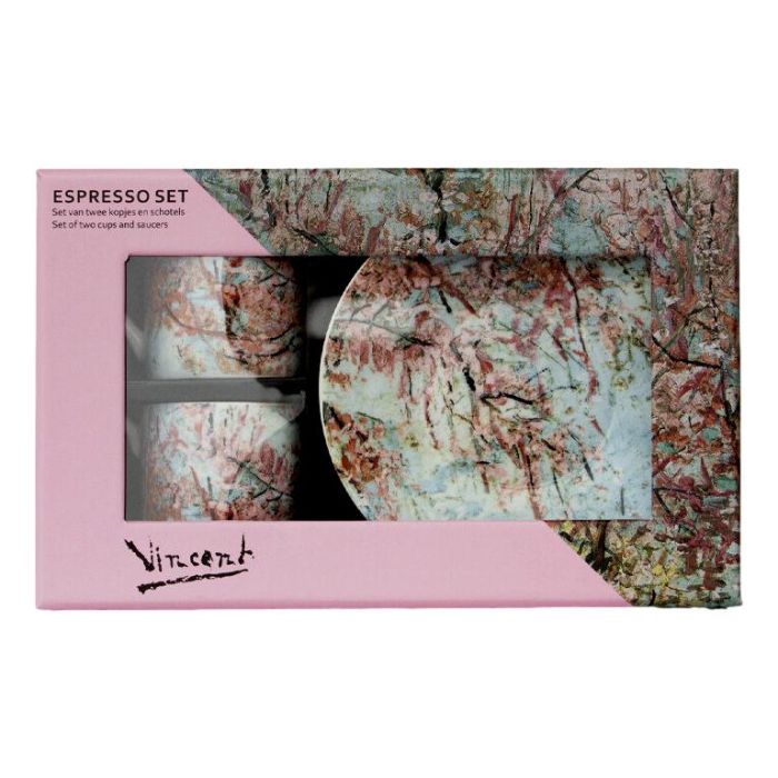 Espresso Set - Vincent van Gogh  - Pink Peach Trees