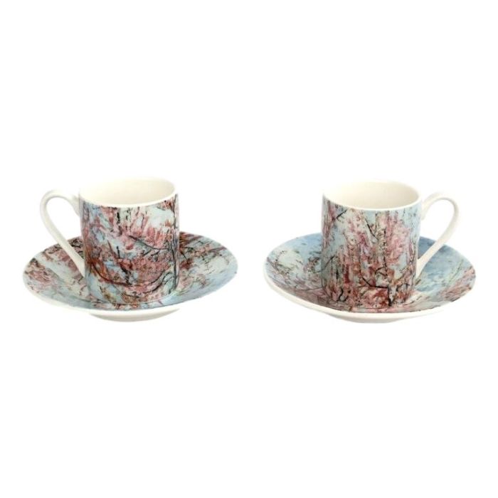 Espresso Set - Vincent van Gogh  - Pink Peach Trees