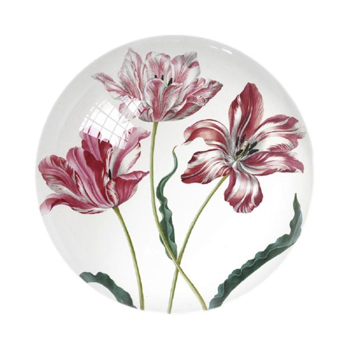 Paperweight Sphere "Three Tulips, Maria Sybilla Merian"
