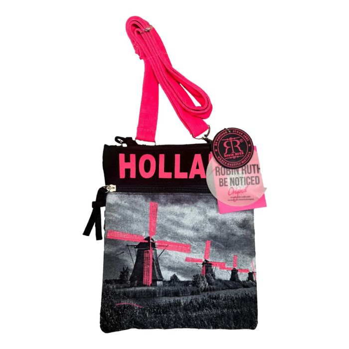 Robin Ruth Holland Schoudertasje met Molens / Roze 