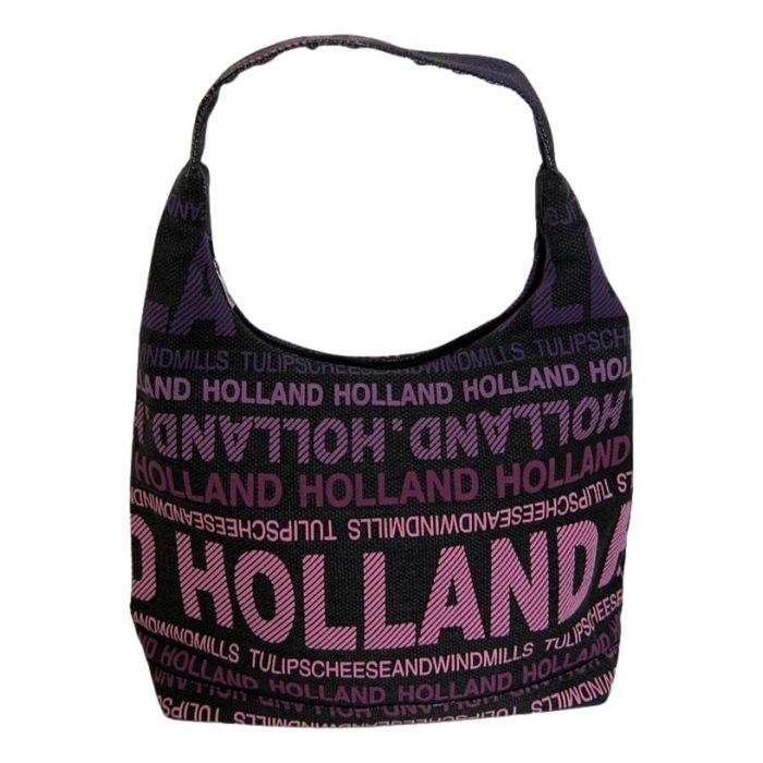 Schoudertas Julia L Holland in zwart/paars van Robin Ruth