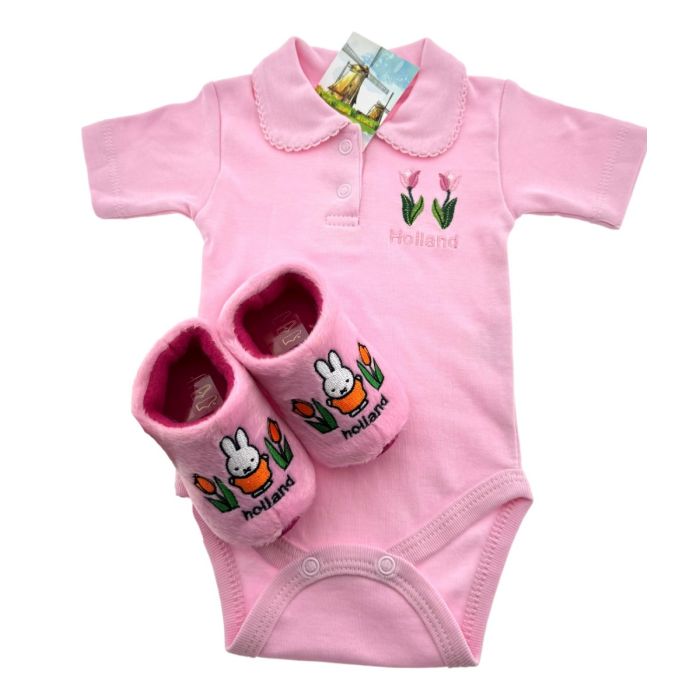Romper Set Pink - Miffy & Tulips