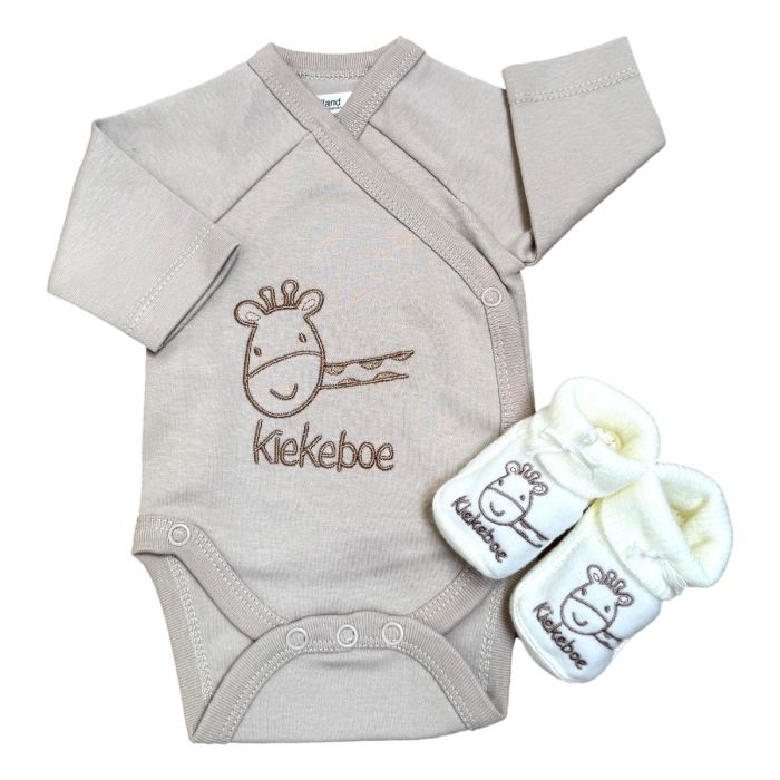 Baby Romperset Kiekeboe – Zandkleur (0-3 maanden)