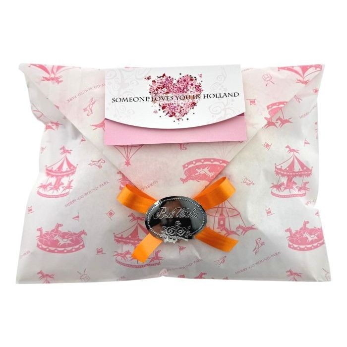 Holland Winkel Baby romper cadeauset Tulp Holland met slabbetje
