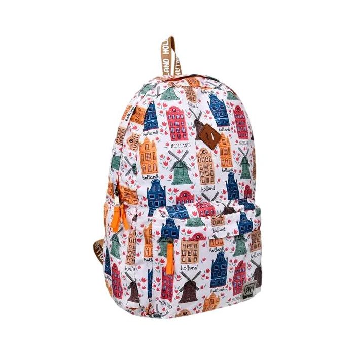 Opvouwbare Rugzak Holland Design - Wit Huisje