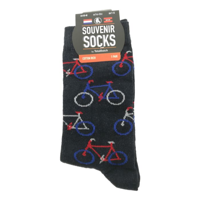 Heren Sokken "Rood/Wit/Blauw Fietsen" - 40-46