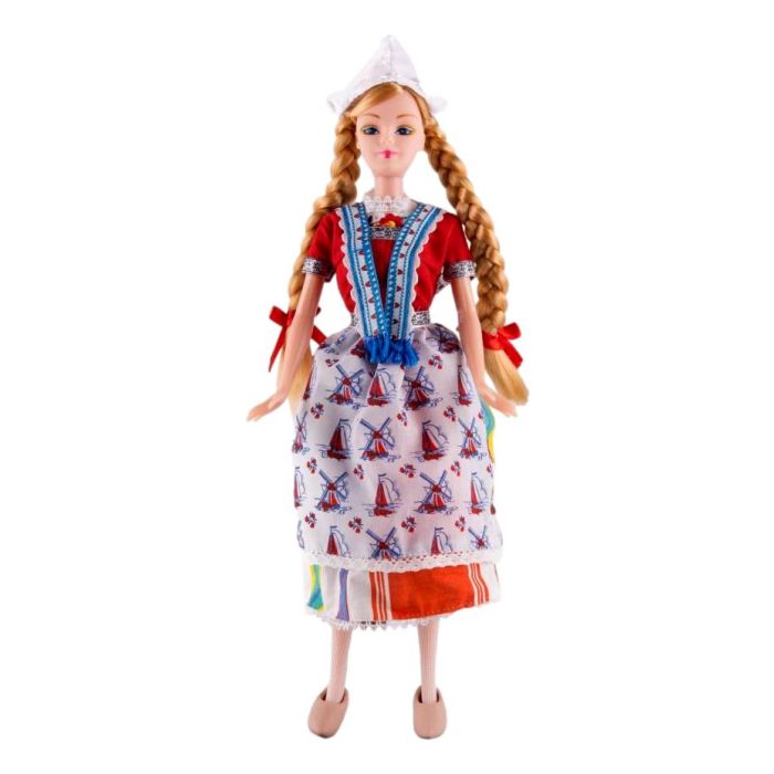 Pop Sandy in Hollandse Klederdracht - Rood, 30cm