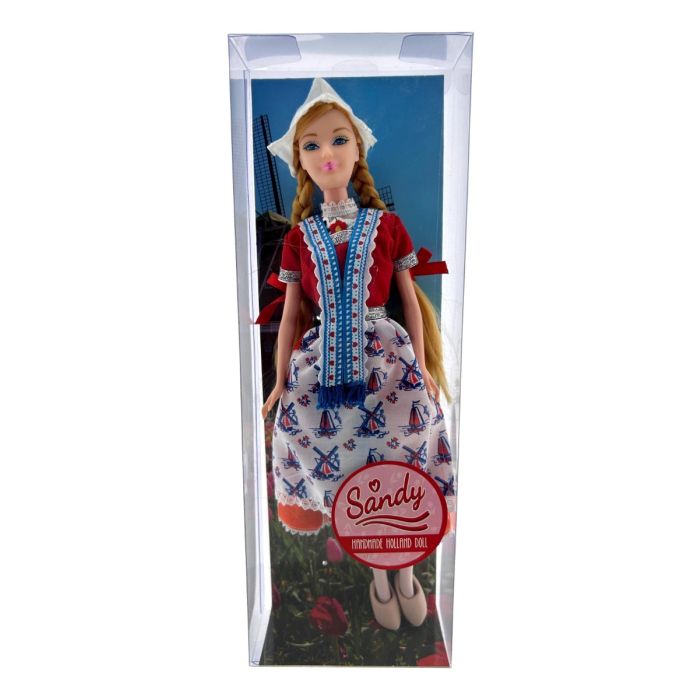 Pop Sandy in Hollandse Klederdracht - Rood, 30cm