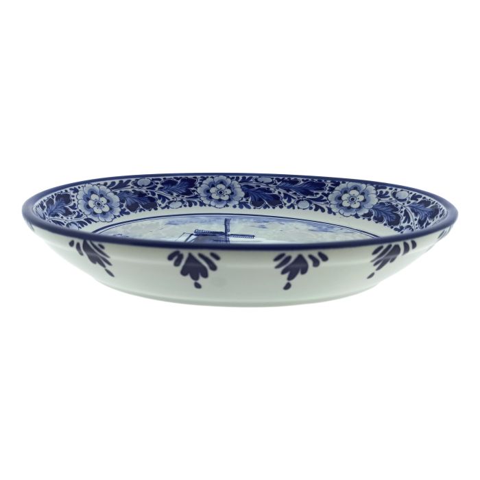 Oval dish "Windmill landscape", Ceramic, 28 cm