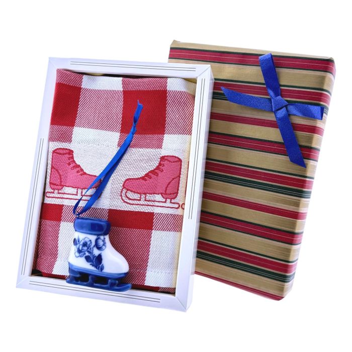 Tea towel gift Winter Ice Skating