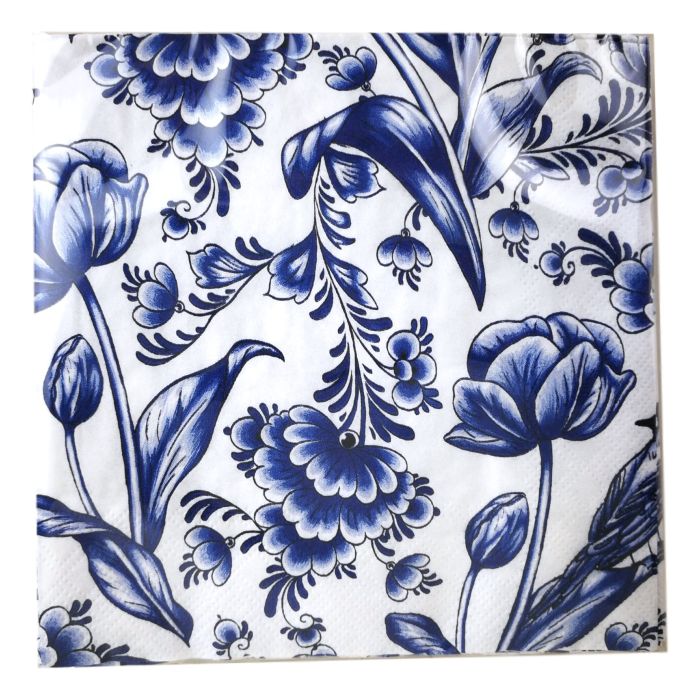 Servet "Blauwe Bloemen"