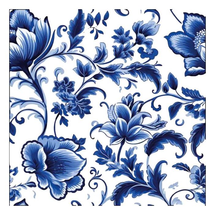 Pakje Servetten "Delfts Blauwe bloemen" (20 stuks)