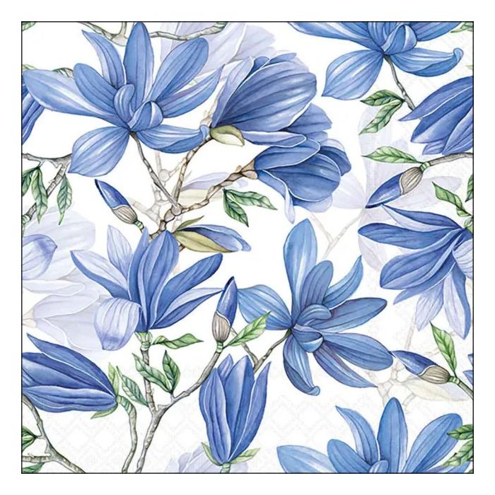 Pack of Napkins "Magnolia acuminata white" (20 pieces)