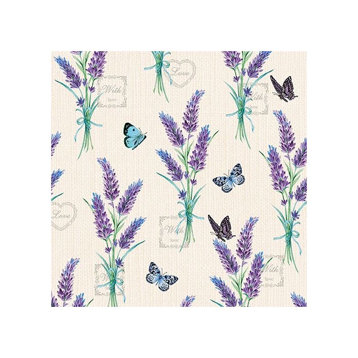 Pakje Servetten "Lavender With Love" (20 stuks)