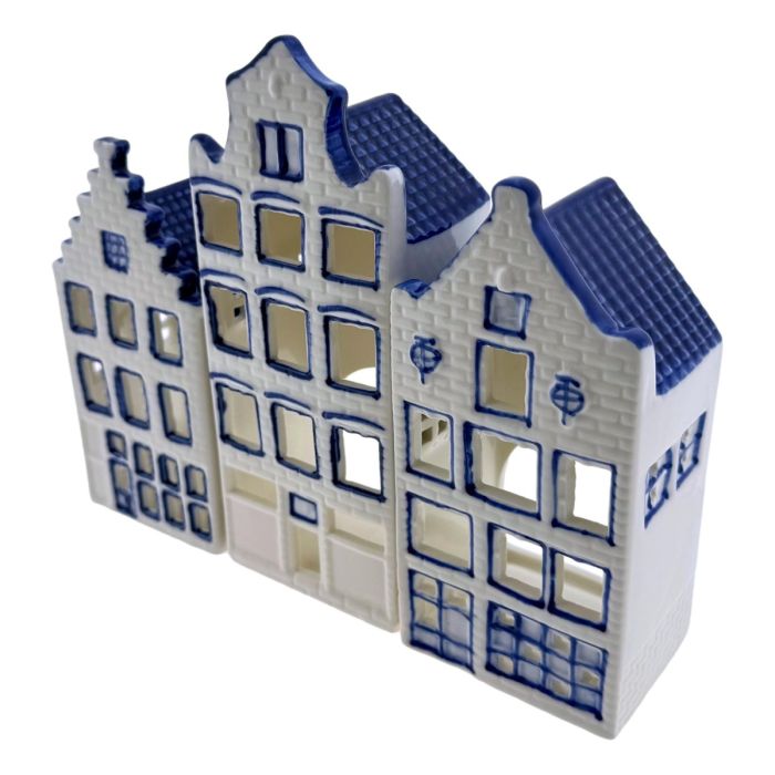 Tealight Holder Canal Houses - Set of 3 - Gift Packed