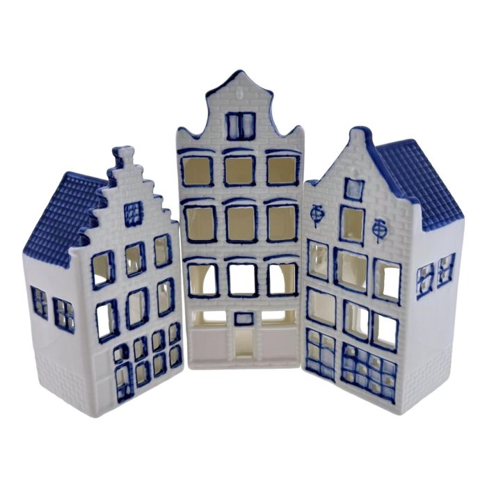 Tealight Holder Canal Houses - Set of 3 - Gift Packed