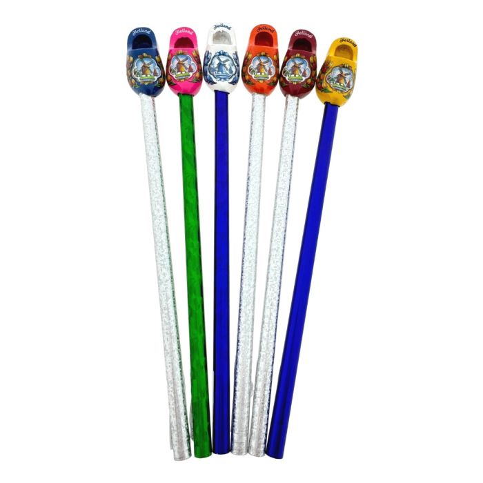 Pencils Colored Clogs, 6 pieces