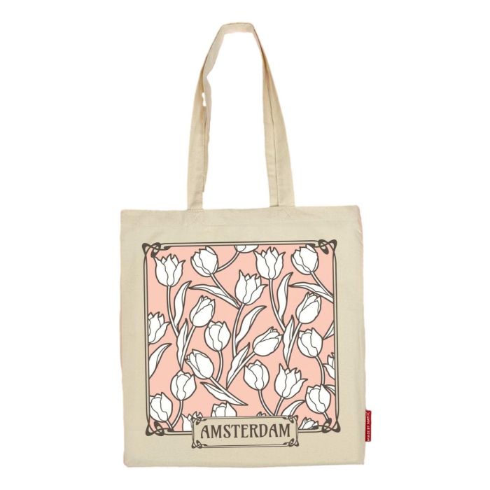 Katoenen Tas "Tulpen Roze Amsterdam"